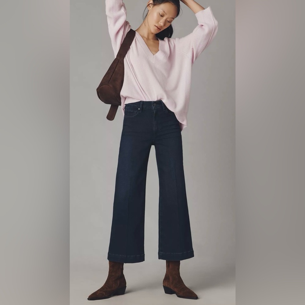 Paige Anessa Wide Leg Ankle Jeans